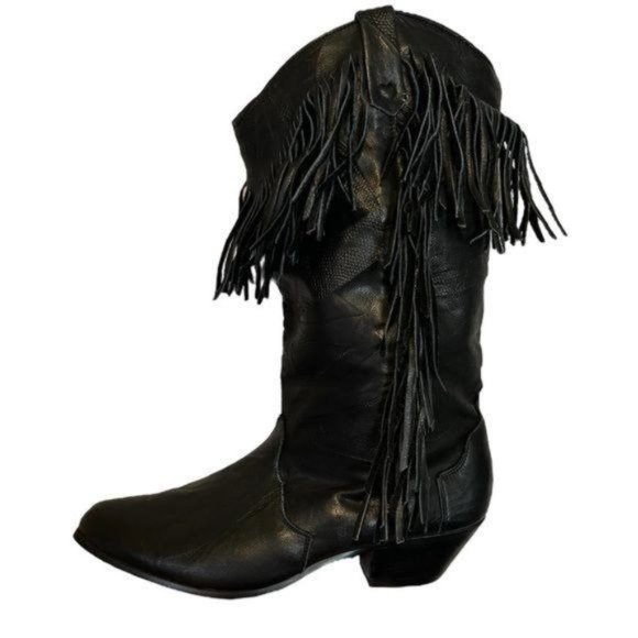 dingo Shoes Vintage Cowgirl Boots Dingo Black Leather Western